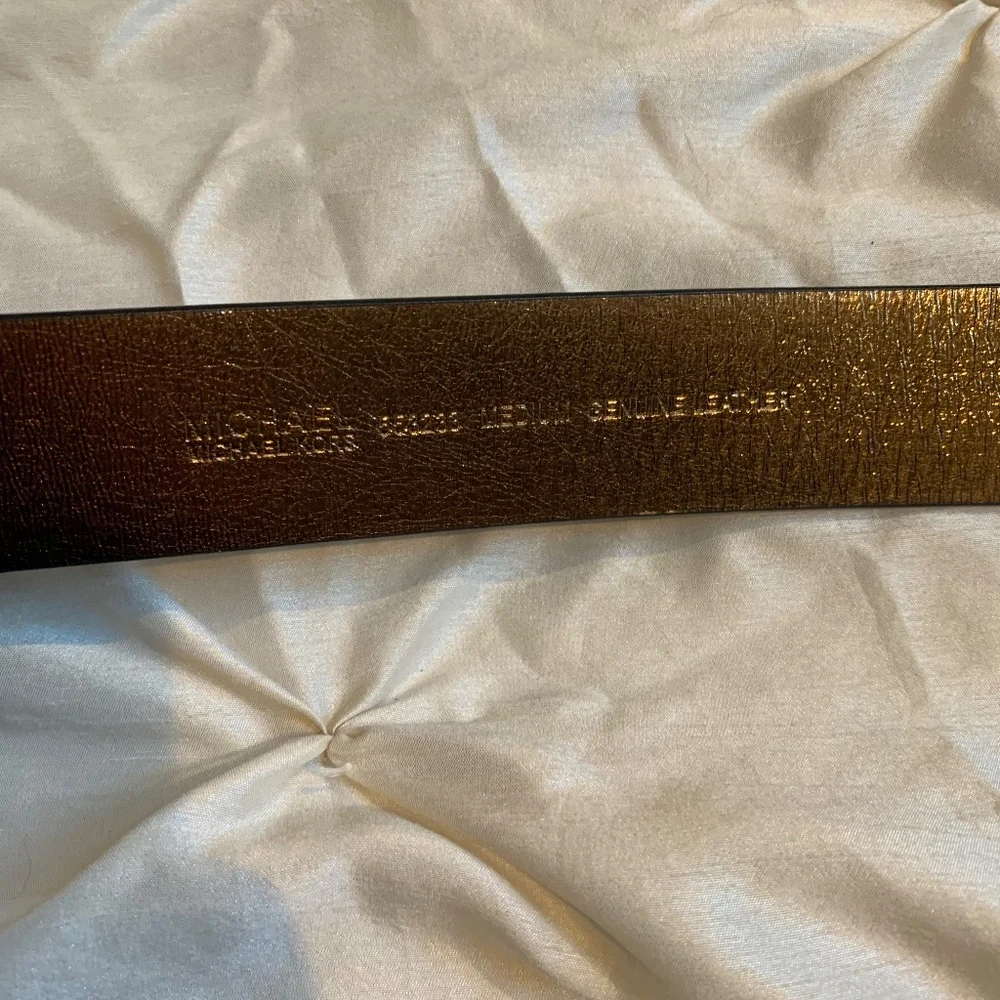 Michael Kors Burgundy Leather Snakeprint Belt sz M